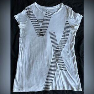 Armani Exchange White Logo Graphic Women's Top Size L